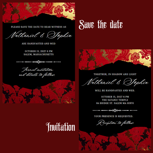Invitation Digital Templates: Red TST Wallpaper