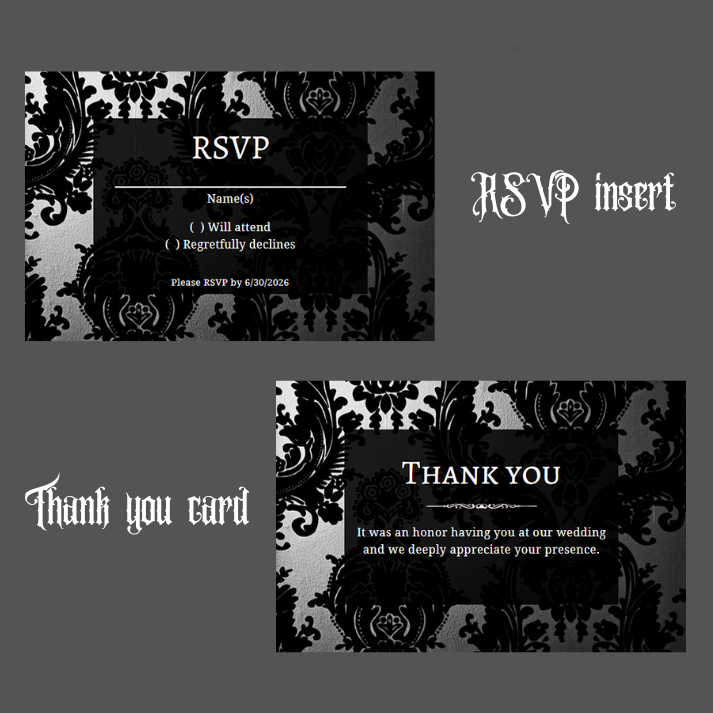 Invitation Digital Templates: Black TST Wallpaper