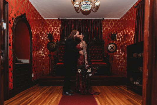 WWE wrestler Joe Gacy renews vows at The Satanic Temple Salem